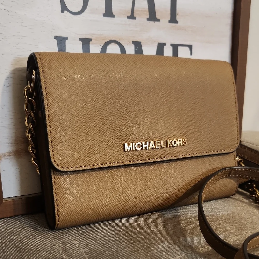 Michael Kors Brown Crossbody Bag - Picture 3 of 12